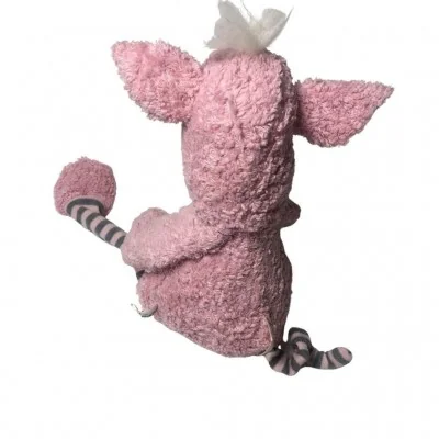 Peluche Cochon bio 40 cm signée Pat é Patty, vue de dos Peluche Cochon bio 40 cm signée Pat é Patty, vue de dos