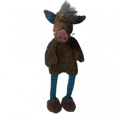 Peluche sanglier bio 40 cm signée Pat & Patty, vue de face Peluche sanglier bio 40 cm signée Pat & Patty, vue de face
