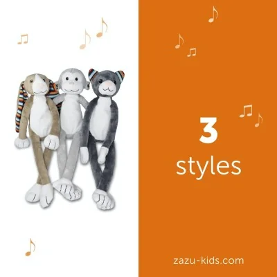 Peluches veilleuses musicalse signée Zazu Kids en 3 styles différents Peluches veilleuses musicalse signée Zazu Kids en 3 styles différents