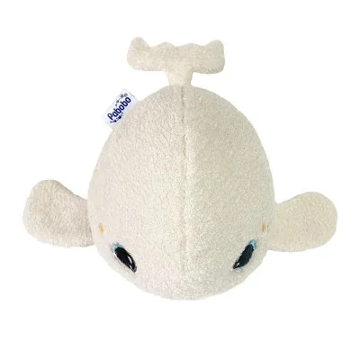 Peluche veilleuse et bruits blancs Béluga signée Pabobo, vue de dessus