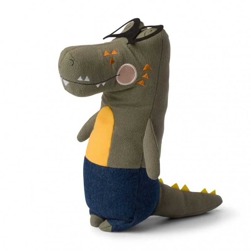 Peluche Alligator Alfred avec lunettes signée Picca Loulou Peluche Alligator Alfred avec lunettes signée Picca Loulou