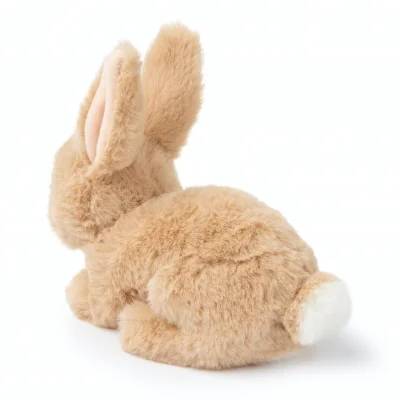 Peluche lapin beige WWF ECO - 15 cm, vue de dos Peluche lapin beige WWF ECO - 15 cm, vue de dos