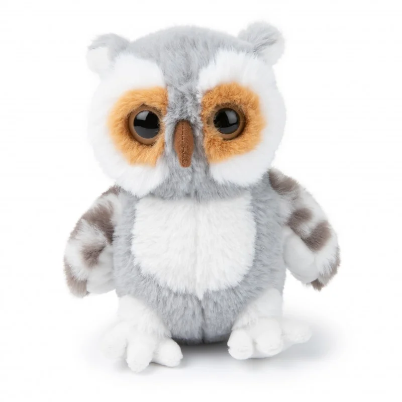 Peluche chouette duvetée gris WWF ECO - 15 cm Peluche chouette duvetée gris WWF ECO - 15 cm