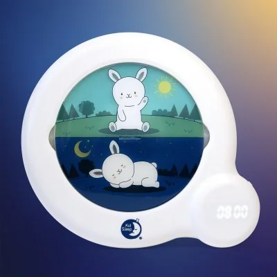 Veilleuse indicatrice de réveil Kid'Sleep Essential signée Pabobo en position réveillée
