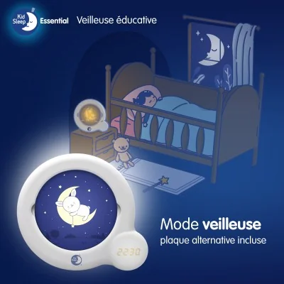 Veilleuse indicatrice de réveil Kid'Sleep Essential signée Pabobo en mode veilleuse