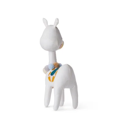 Peluche Lama dans boîte cadeau signée Picca Loulou, vue de dos