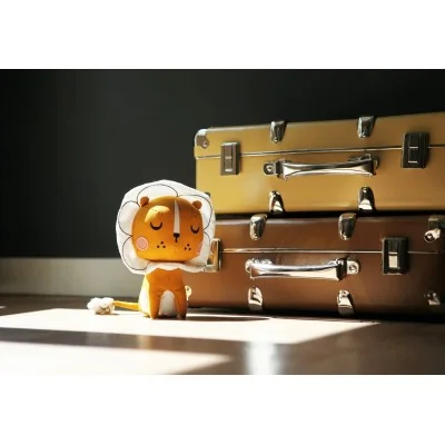 Peluche Lion dans boîte cadeau signée Picca Loulou