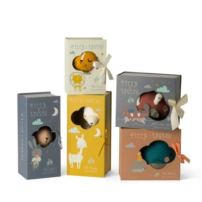 Peluches Picca Loulou dans leurs boîtes cadeau Peluches Picca Loulou dans leurs boîtes cadeau