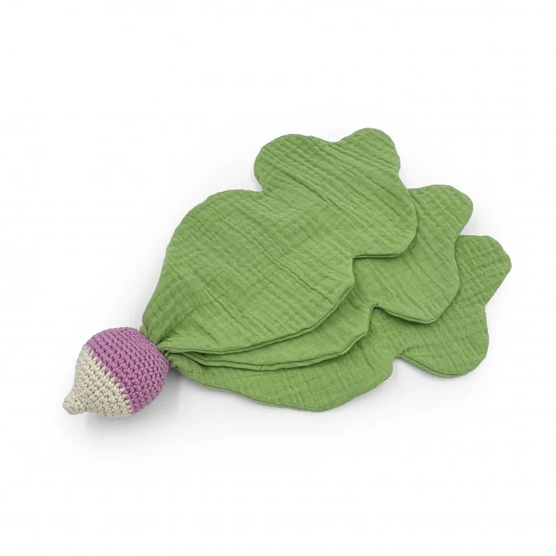 Doudou Radis Rose 100% coton bio de la marque Myum