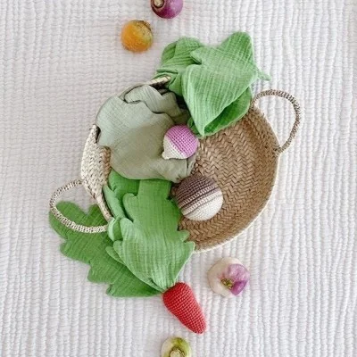 Doudous légumes 100% coton bio de la marque Myum