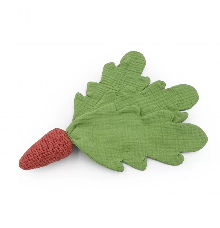Doudou Carotte 100% coton bio de la marque MyuM
