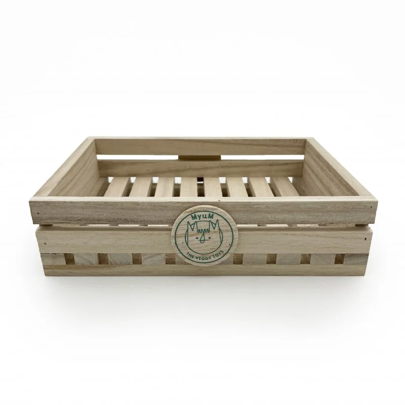 Cagette à Fruits & Légumes en bois taille S de la marque MyuM, vue de face