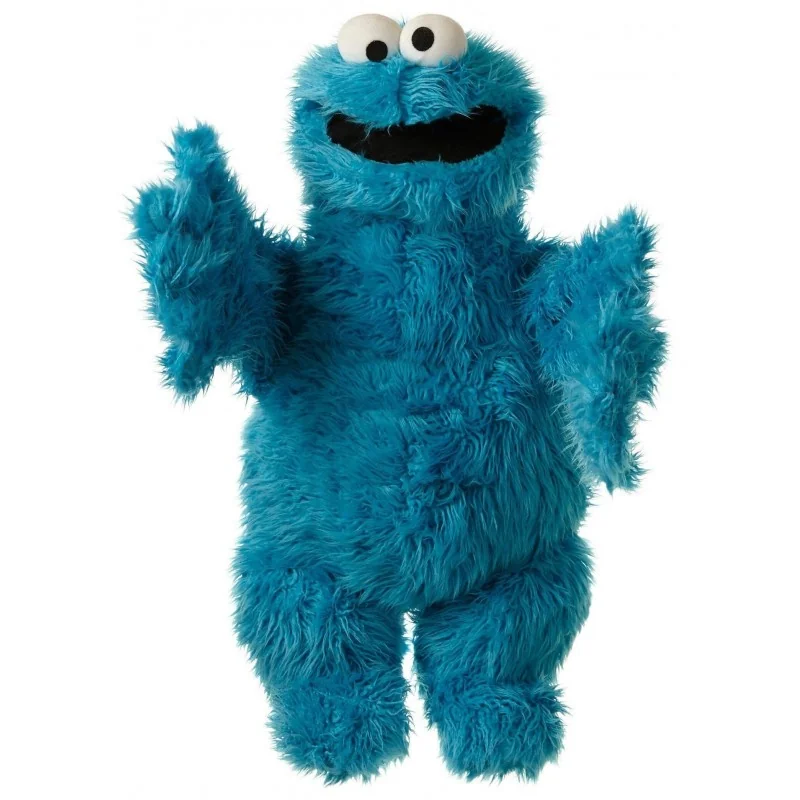 Peluche marionnette Macaron de 1 rue Sésame - 65 cm signée Living Puppets Peluche marionnette Macaron de 1 rue Sésame - 65 cm signée Living Puppets