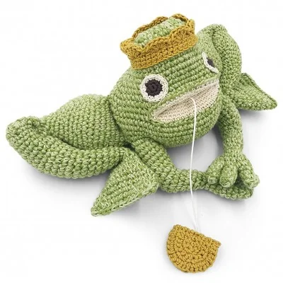 Boite à Musique Richard le Roi Grenouille 100% coton bio signée MyuM, Tirez sur la langue et la musique démarre Boite à Musique Richard le Roi Grenouille 100% coton bio signée MyuM, Tirez sur la langue et la musique démarre