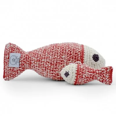 Boite à Musique Salomon le Poisson 100% coton bio signée MyuM, vue de dos Boite à Musique Salomon le Poisson 100% coton bio signée MyuM, vue de dos