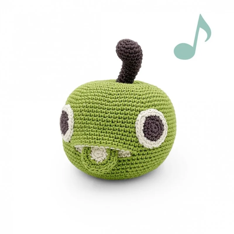 Boite à Musique Ringo Apple la pomme 100% coton bio signée MyuM Boite à Musique Ringo Apple la pomme 100% coton bio signée MyuM