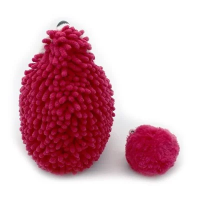 Peluche Piktou le hérisson maman et son bébé Betterave de la collection Ptipotos de la marque Les Deglingos, vue de dos Peluche Piktou le hérisson maman et son bébé Betterave de la collection Ptipotos de la marque Les Deglingos, vue de dos