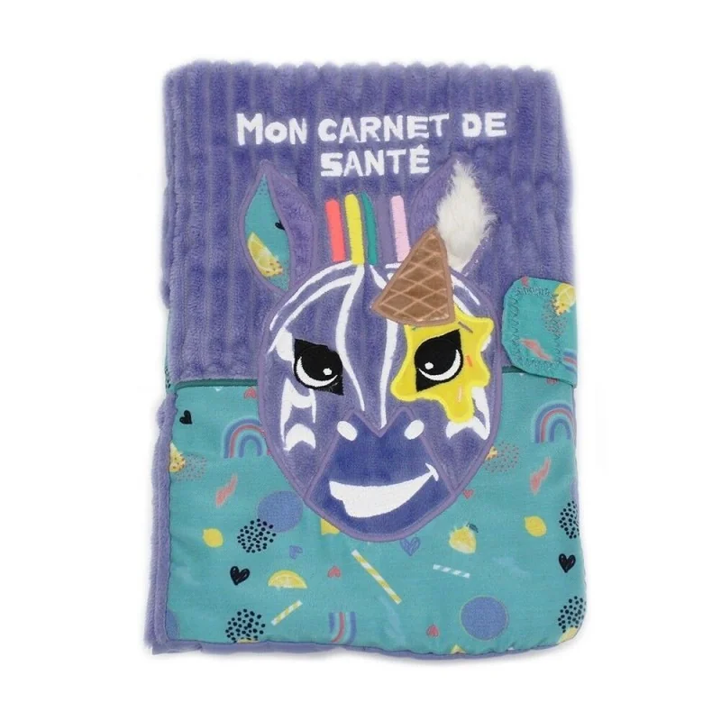 Protège carnet de santé Kiprokos le Zèbre signé Les Deglingos Protège carnet de santé Kiprokos le Zèbre signé Les Deglingos