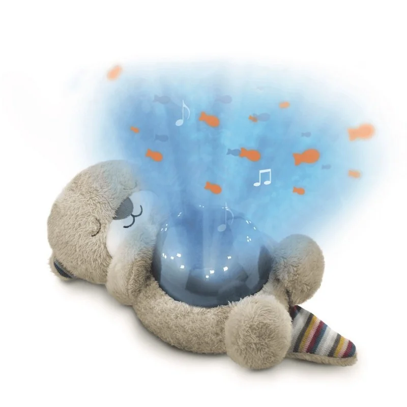 Peluche projecteur océanique Otto la loutre de la marque Zazu Peluche projecteur océanique Otto la loutre de la marque Zazu