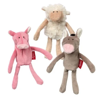 Set de marionnettes à doigts Les amis de la ferme signé Sikigid