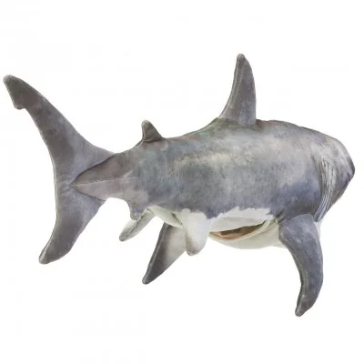 Marionnette à main requin blanc signée Folkmanis, vue de dos