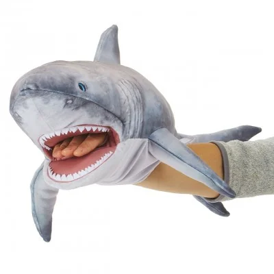 Marionnette à main requin blanc signée Folkmanis
