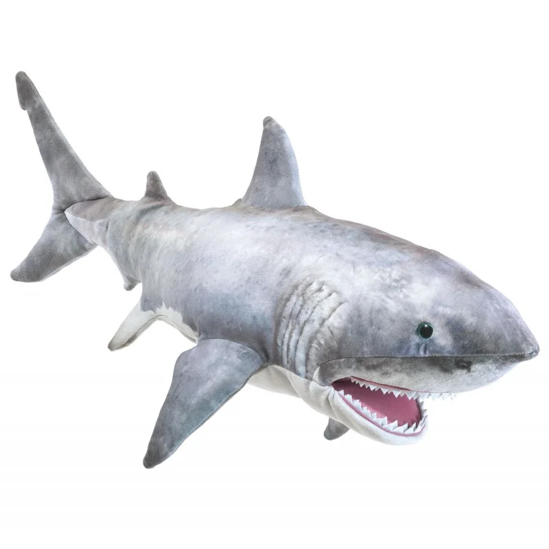 Marionnette à main requin blanc signée Folkmanis
