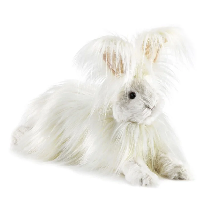 Marionnette à main lapin Angora signée Folkmanis Marionnette à main lapin Angora signée Folkmanis