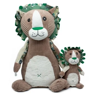 Peluche géante Jélékros le lion - 60 cm signée Les Déglingos avec Peluche Original Jélékros le lion