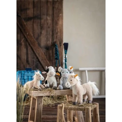 Peluche vache Cobb - 24 cm signée Steiff avec les animaux de la ferme Peluche vache Cobb - 24 cm signée Steiff avec les animaux de la ferme