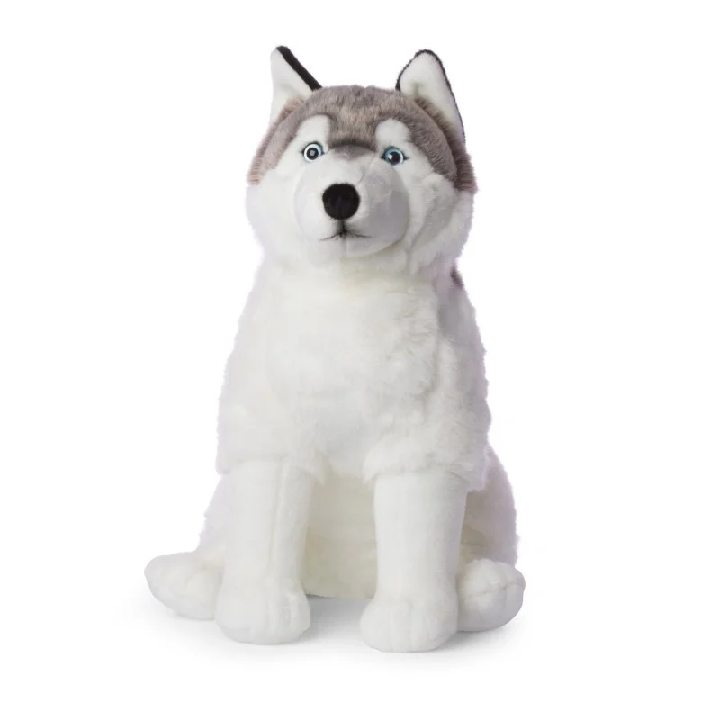 Peluche Husky WWF - GEANT - 70 cm, vue de face Peluche Husky WWF - GEANT - 70 cm, vue de face