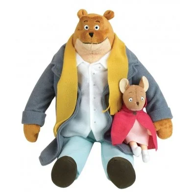Peluche Ernest et Célestine - 31 cm signée Jemini, tous les 2 assis Peluche Ernest et Célestine - 31 cm signée Jemini, tous les 2 assis