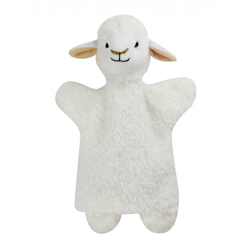 Marionnette Doudou mouton - 26 cm signée Bass & Bass Marionnette Doudou mouton - 26 cm signée Bass & Bass