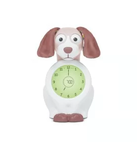 Réveil Veilleuse Davy le chien - Rose signé Zazu