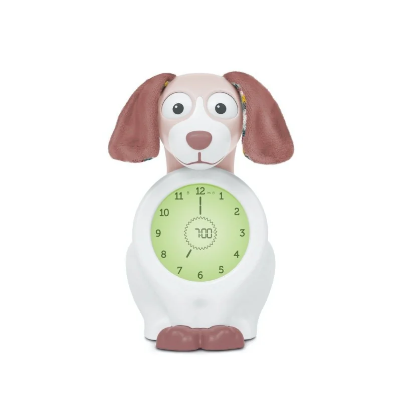 Réveil Veilleuse Davy le chien - Rose signé Zazu Réveil Veilleuse Davy le chien - Rose signé Zazu