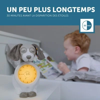 Réveil Veilleuse Davy le chien - Rose signé Zazu, il est bientôt l'heure de se lever Réveil Veilleuse Davy le chien - Rose signé Zazu, il est bientôt l'heure de se lever