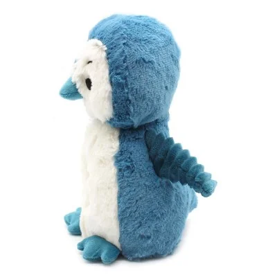 Peluche pingouin Iglou maman signée Les Deglingos, vue de profil