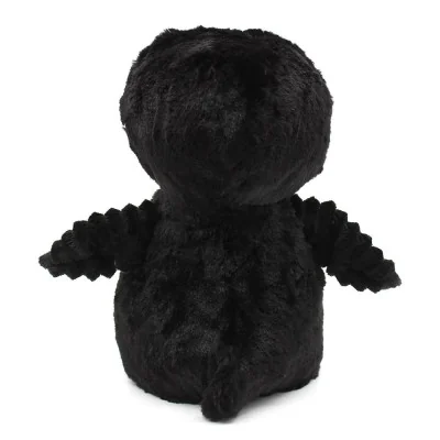 Peluche pingouin Iglou maman et son bébé noir signée Les Deglingos, maman vue de dos