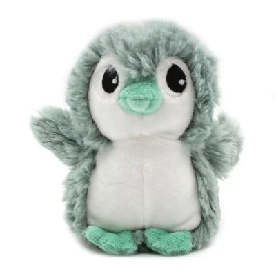Peluche pingouin Iglou maman et son bébé menthe signée Les Deglingos, gros plan sur le bébé