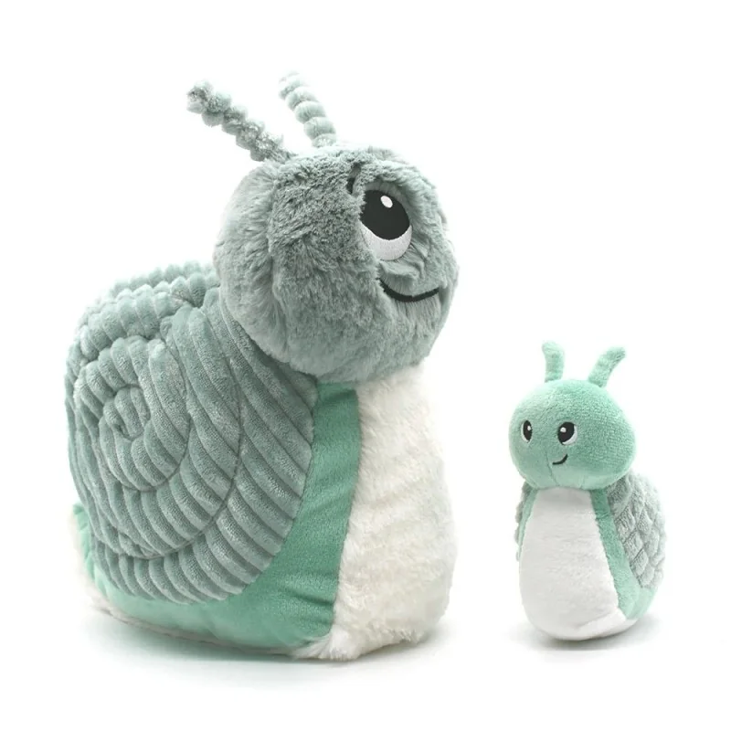 Peluche escargot Speedou maman et son bébé vert menthe signée Les Deglingos Peluche escargot Speedou maman et son bébé vert menthe signée Les Deglingos