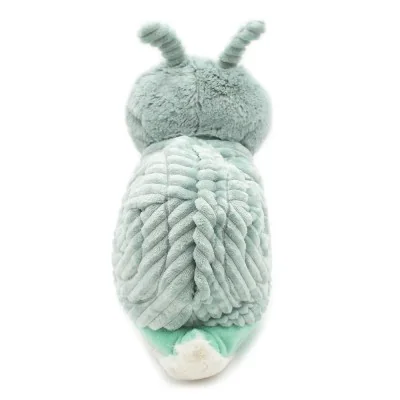 Peluche escargot Speedou maman et son bébé vert menthe signée Les Deglingos, vue de dos de la maman Peluche escargot Speedou maman et son bébé vert menthe signée Les Deglingos, vue de dos de la maman