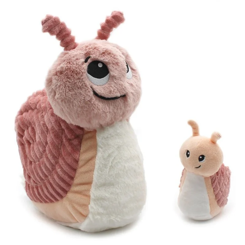 Peluche escargot Speedou maman et son bébé rose signée Les Deglingos Peluche escargot Speedou maman et son bébé rose signée Les Deglingos