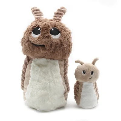 Peluche escargot Speedou maman et son bébé brun signée Les Deglingos Peluche escargot Speedou maman et son bébé brun signée Les Deglingos