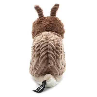 Peluche escargot Speedou maman et son bébé brun signée Les Deglingos, vue de dos de la maman Peluche escargot Speedou maman et son bébé brun signée Les Deglingos, vue de dos de la maman
