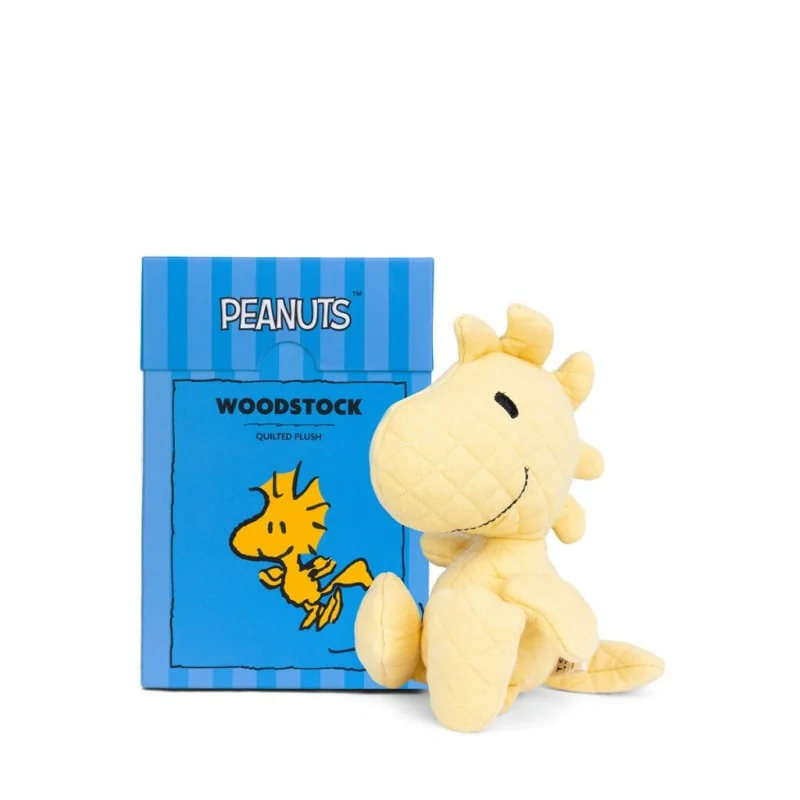 Peluche Woodstock en jersey matelassé jaune - 15 cm, le fidèle ami de Snoopy Peluche Woodstock en jersey matelassé jaune - 15 cm, le fidèle ami de Snoopy