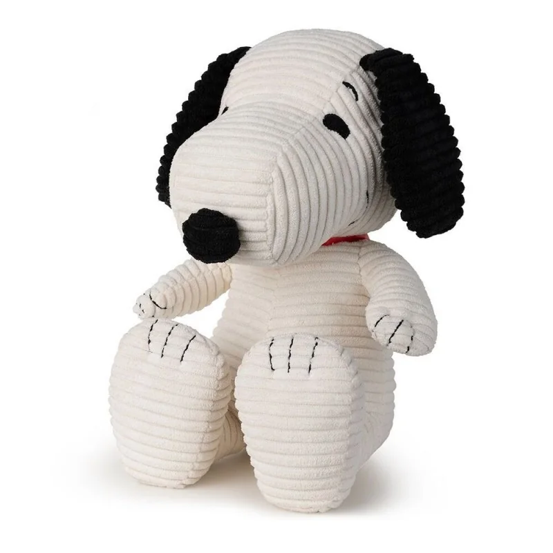 peluche Snoopy assis en velours côtelé crème - 27 cm peluche Snoopy assis en velours côtelé crème - 27 cm