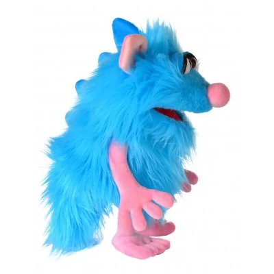 Marionnette à main Monstre Schorsch signée living Puppets, vue de profil Marionnette à main Monstre Schorsch signée living Puppets, vue de profil