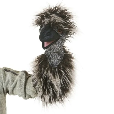 marionnette à main émeu signée Folkmanis