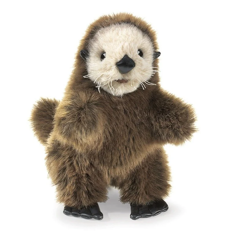 Marionnette à main bébé loutre de mer signée Folkmanis