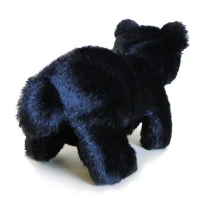 Marionnette à doigt Mini ours noir signée Folkmanis, vue de dos
